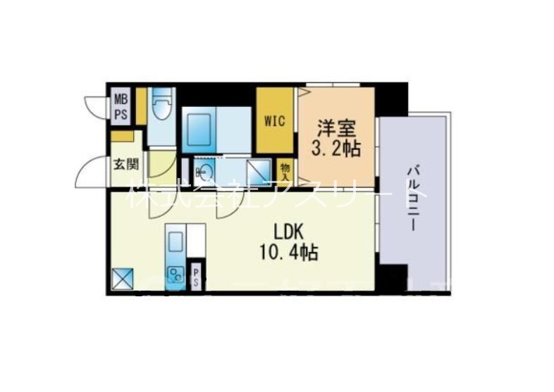 FERIO博多駅南 401号室 間取り