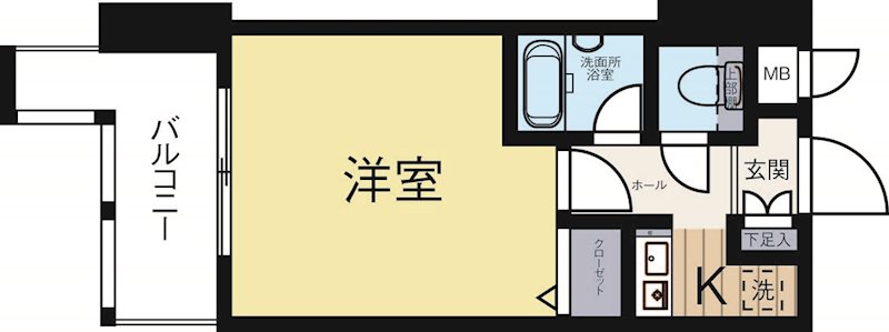 ピュアドームグランディ博多 1205号室 間取り