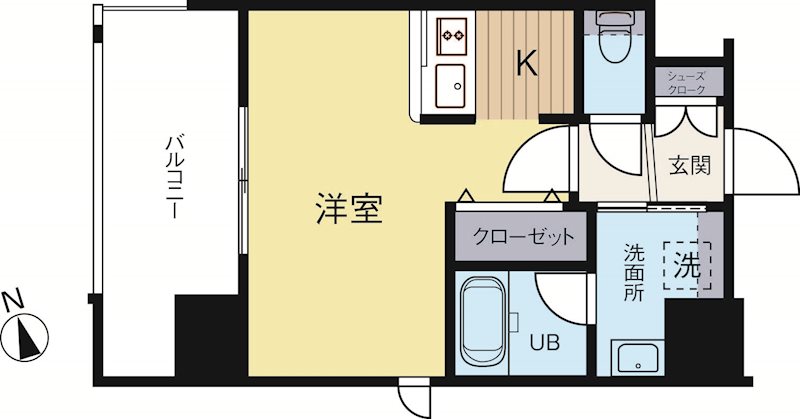 エンクレスト博多Rey 201号室 間取り
