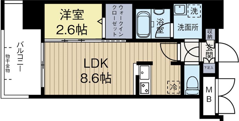 グランフォーレ博多駅東スタイル 404号室 間取り