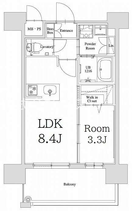 エンクレスト天神GLEE 211号室 間取り