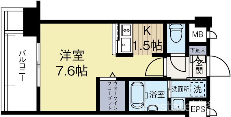 エンクレスト天神LARK 605号室 間取り