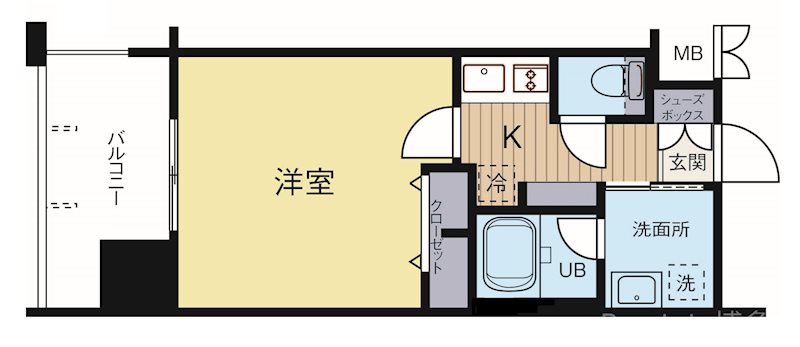 エンクレスト県庁前 1208号室 間取り