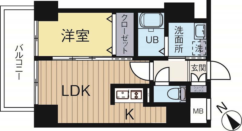 エンクレスト博多ハーモニー 206号室 間取り