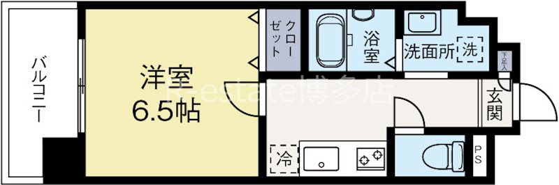 ウェリス箱崎 303号室 間取り