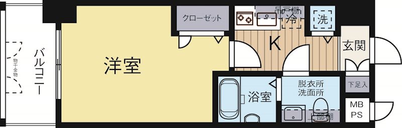 ピュアドーム箱崎アートリア 602号室 間取り