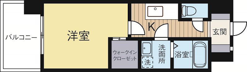 ウェルブライト博多 604号室 間取り