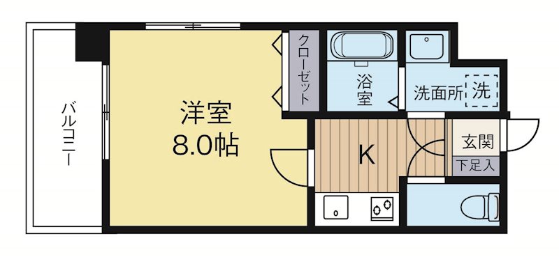 イルコルティーレ 1102号室 間取り