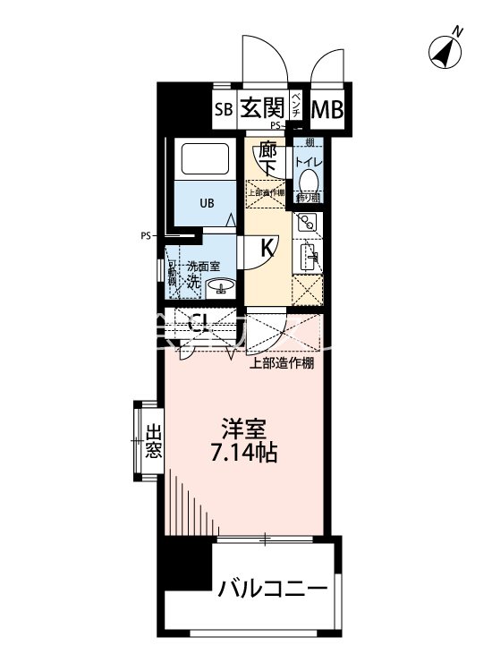 アレクサスイルビアンコ 206号室 間取り