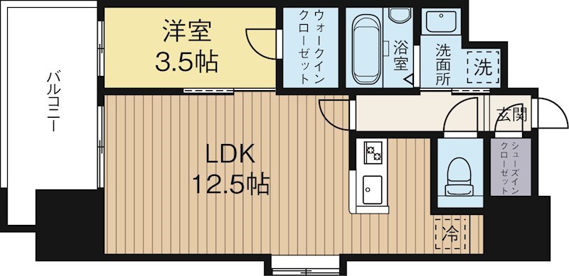 グランエターナ福岡警固 1205号室 間取り