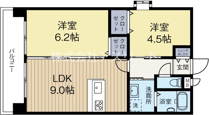 ラファセエスティーロ箱崎駅前 501号室 間取り