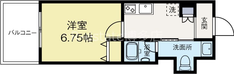 アソシアグロッツォ薬院サウスシーン 203号室 間取り