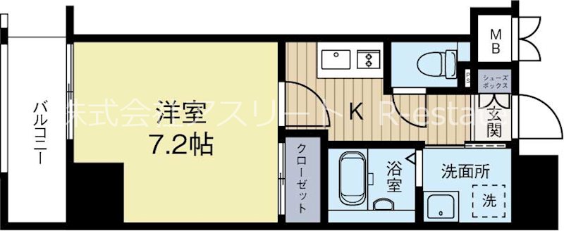 エンクレスト天神WEST 307号室 間取り