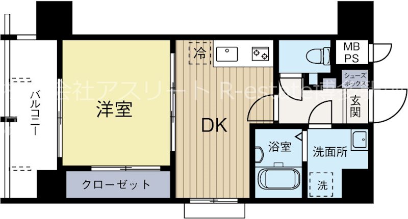 ラファセ美野島 101号室 間取り
