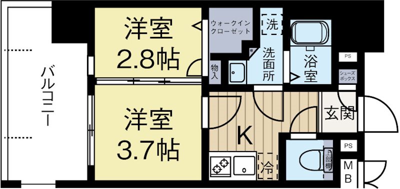 グランフォーレ箱崎アネックス 506号室 間取り