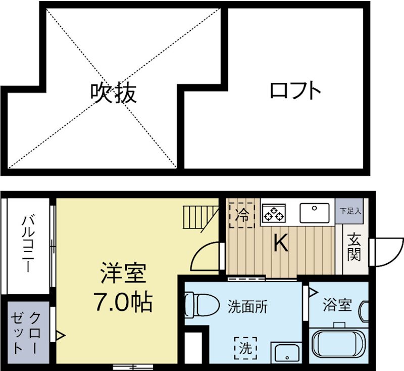 EDEN箱崎2 102号室 間取り