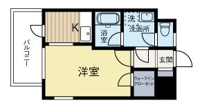 ソシオス天神 701号室 間取り