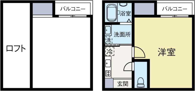 Square style 103号室 間取り