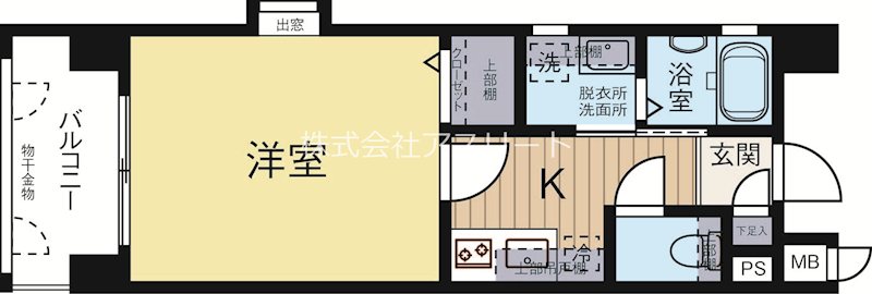 ピュアドームエタージュ箱崎 303号室 間取り