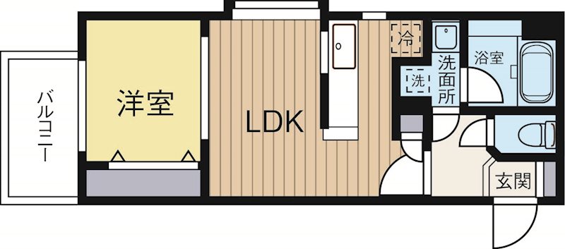 アクタス天神アネックス 1001号室 間取り