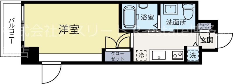 クレスティア天神サウス 206号室 間取り