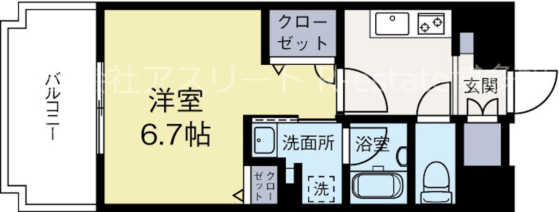 ランディックベイフィールド 1102号室 間取り