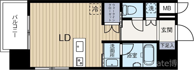 プライムアーバン博多東 702号室 間取り