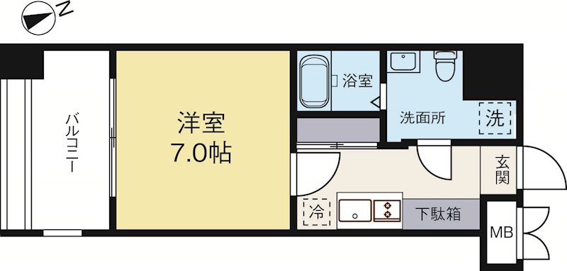 グランドサヴォイ 206号室 間取り