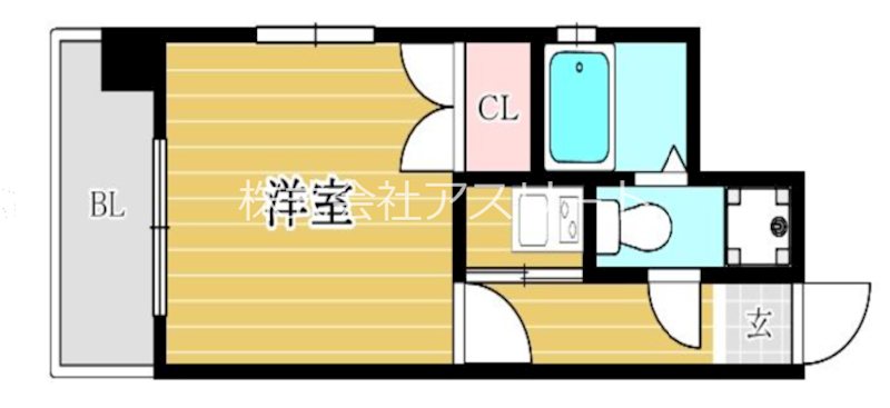 エステートモア博多グランA棟 517号室 間取り