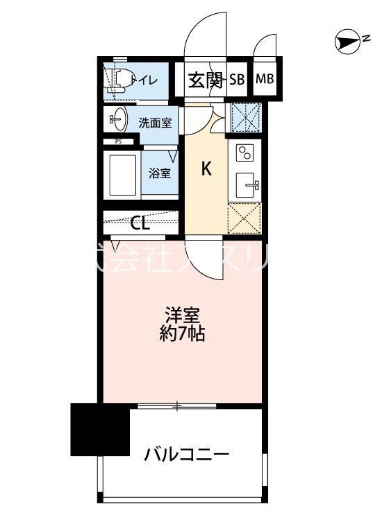 サヴォイ箱崎邸園 708号室 間取り