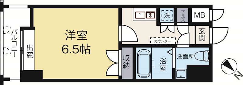ダイナコートエスタディオレシェンテ 507号室 間取り