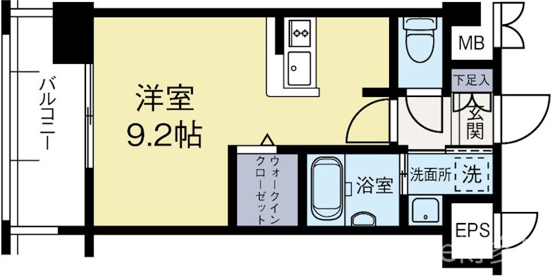 エンクレスト天神LARK 1102号室 間取り