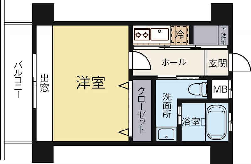 エステートモアイーストパーク 608号室 間取り
