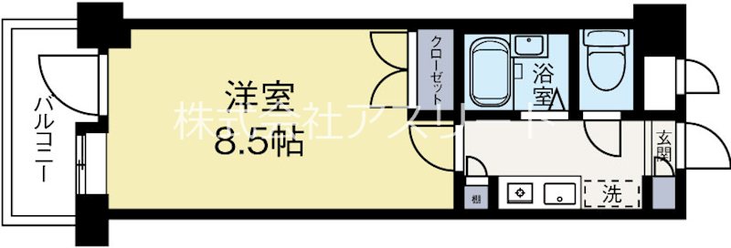ニューガイアリルーム博多駅南73 303号室 間取り