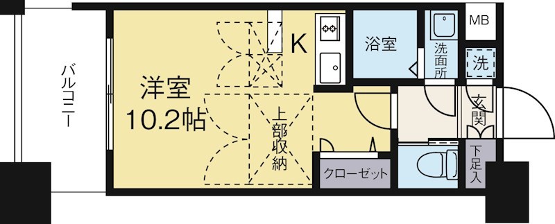 No.62TOWERSAVANTGARDE博多 2008号室 間取り