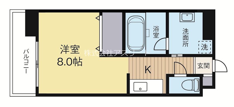 エムティースクエア吉塚駅前 409号室 間取り