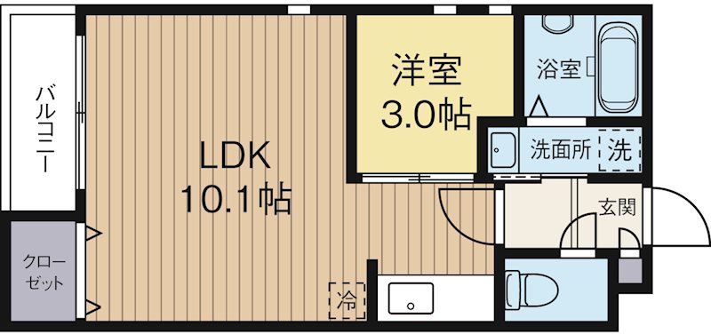 Grandtic KAREN博多駅南 101号室 間取り