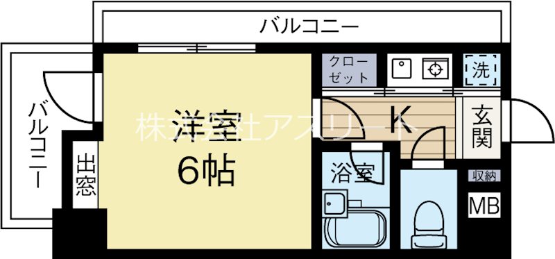 ピュアドーム博多アソシア 801号室 間取り