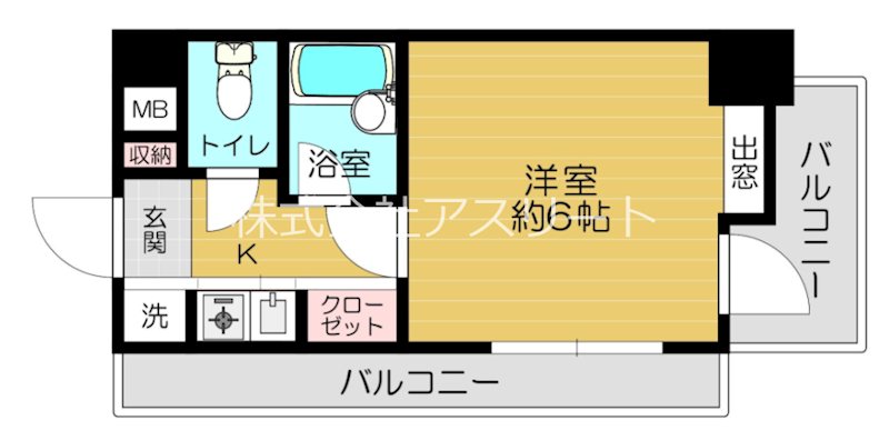 ピュアドーム博多アソシア 801号室 間取り