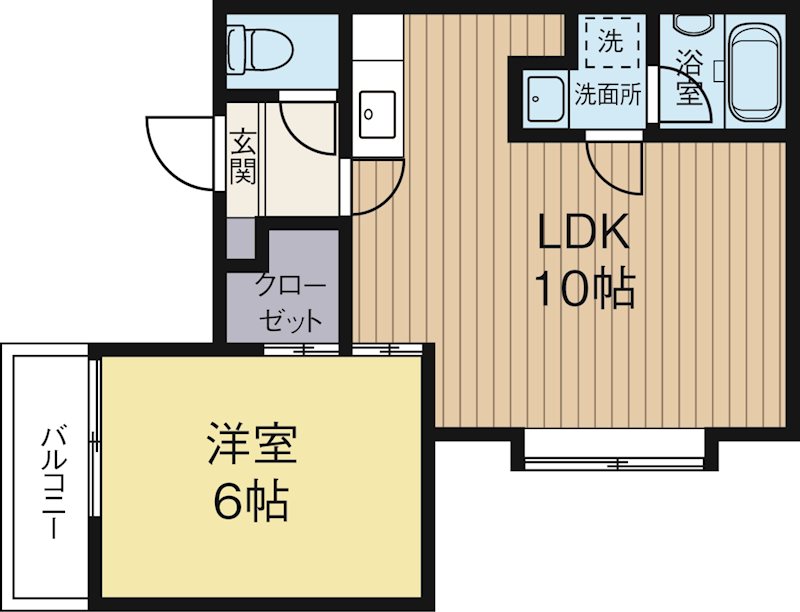 GOLDWING東比恵 301号室 間取り