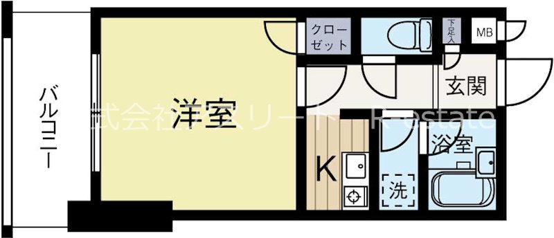 ピュアドームグランディ博多 611号室 間取り