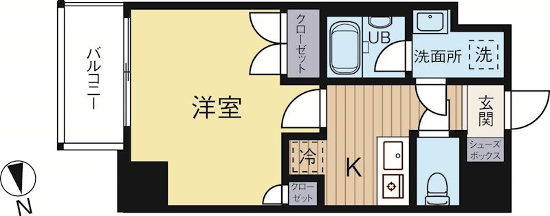 エンクレスト天神4 502号室 間取り
