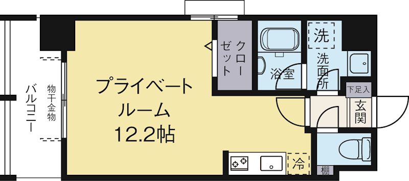 レジデンシャルヒルズプライムスクエア 203号室 間取り