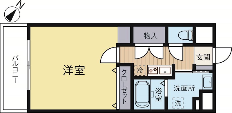 リンデン東薬院 802号室 間取り