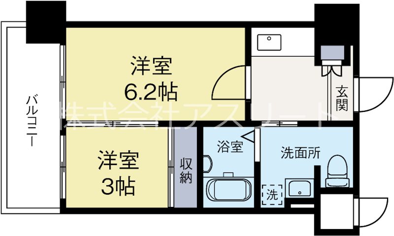 アメニティ香椎宮前 702号室 間取り