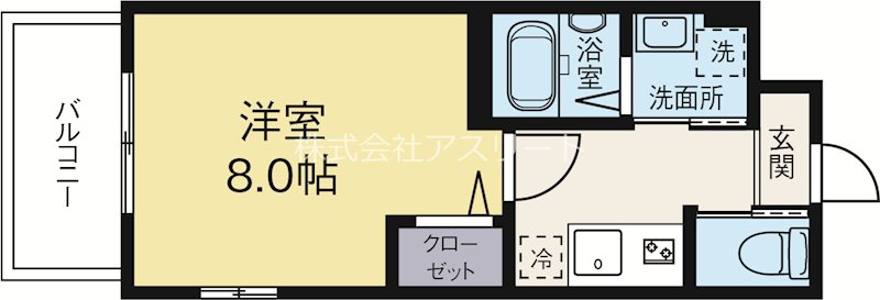 アヴァンセ千早 301号室 間取り