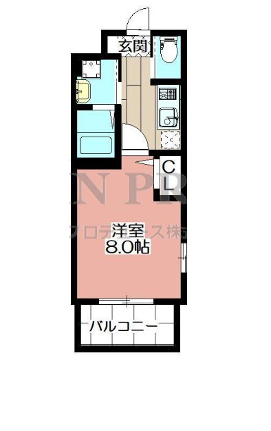 アヴァンセ千早 401号室 間取り