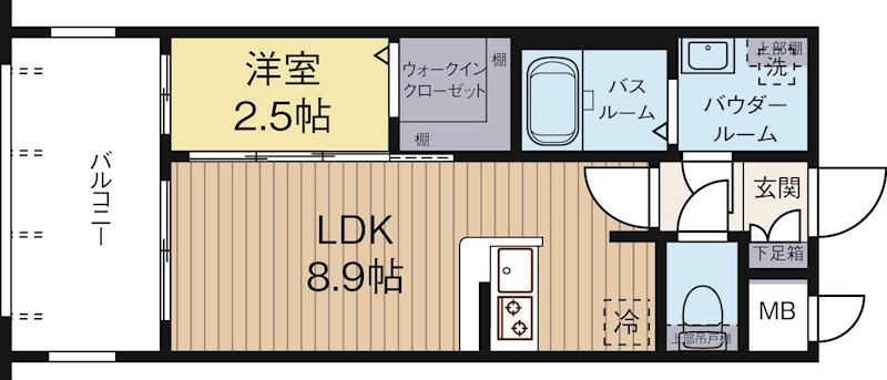 グランフォーレ博多駅東プレミア 809号室 間取り