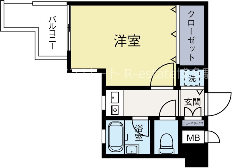 ダイナコート大博通リ 507号室 間取り