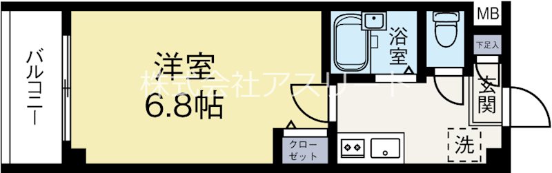 ピュア県庁北 202号室 間取り